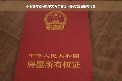不参加考试可以拿大专毕业证,没有毕业证能考什么