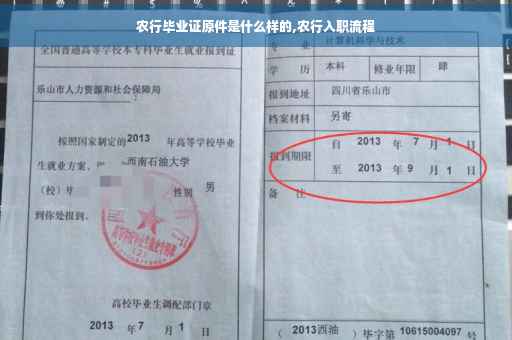 农行毕业证原件是什么样的,农行入职流程