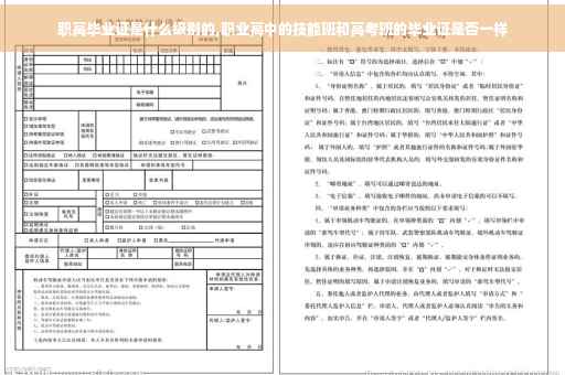 职高毕业证是什么级别的,职业高中的技能班和高考班的毕业证是否一样