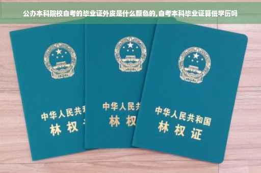 公办本科院校自考的毕业证外皮是什么颜色的,自考本科毕业证算低学历吗