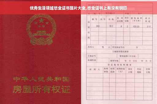 优秀生活领域毕业证书图片大全,毕业证书上有没有钢印