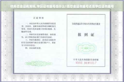 优秀毕业证有用吗,学历证书编号是什么?是毕业证书编号还是学位证书编号