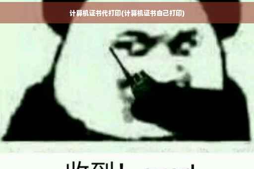 计算机证书代打印(计算机证书自己打印)