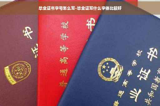 毕业证书字号怎么写-毕业证写什么字体比较好
