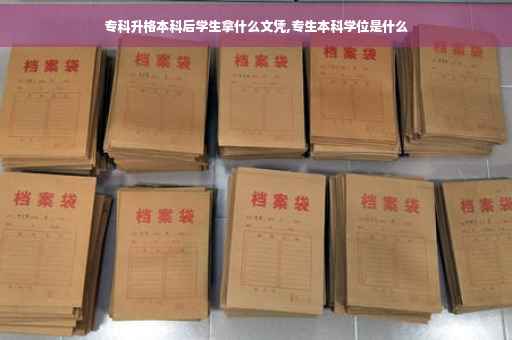 专科升格本科后学生拿什么文凭,专生本科学位是什么