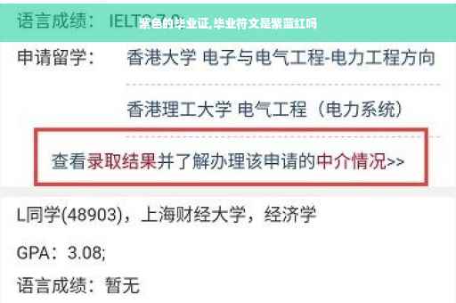 紫色的毕业证,毕业符文是紫蓝红吗