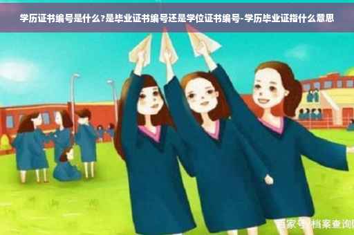 学历证书编号是什么?是毕业证书编号还是学位证书编号-学历毕业证指什么意思