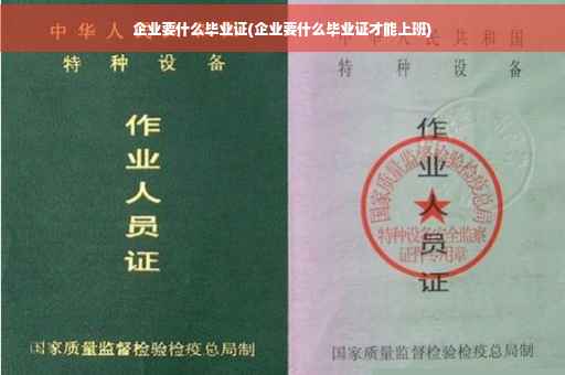 企业要什么毕业证(企业要什么毕业证才能上班)