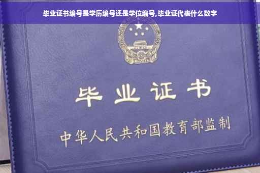 毕业证书编号是学历编号还是学位编号,毕业证代表什么数字