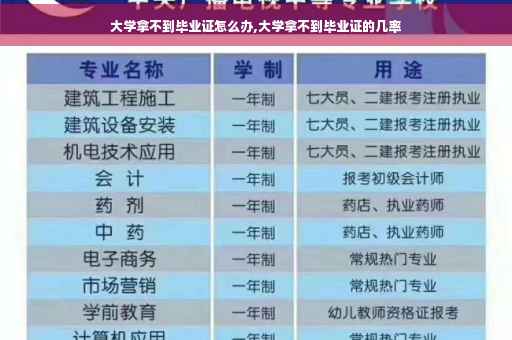 大学拿不到毕业证怎么办,大学拿不到毕业证的几率