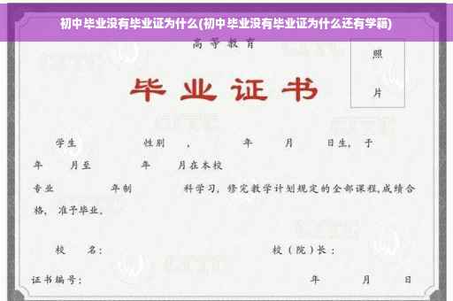 初中毕业没有毕业证为什么(初中毕业没有毕业证为什么还有学籍)