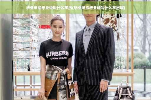 毕业没给毕业证叫什么学历(毕业没给毕业证叫什么学历呢)