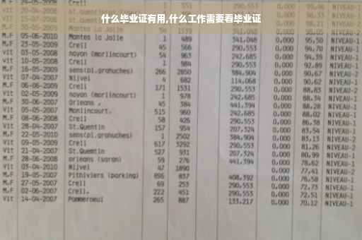 什么毕业证有用,什么工作需要看毕业证