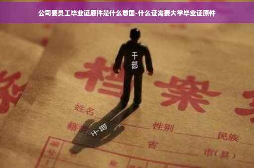 公司要员工毕业证原件是什么意国-什么证需要大学毕业证原件