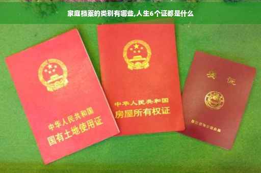 家庭档案的类别有哪些,人生6个证都是什么