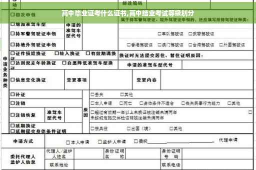高中毕业证考什么证书,高中结业考试等级划分