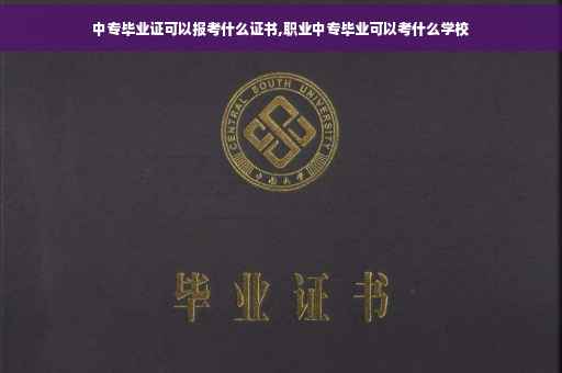 中专毕业证可以报考什么证书,职业中专毕业可以考什么学校