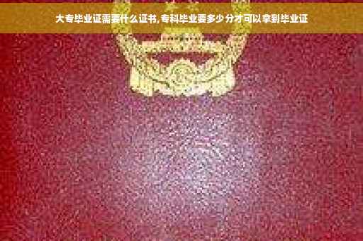 大专毕业证需要什么证书,专科毕业要多少分才可以拿到毕业证
