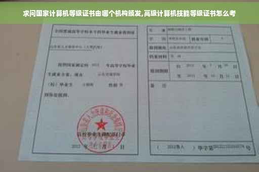 求问国家计算机等级证书由哪个机构颁发,高级计算机技能等级证书怎么考