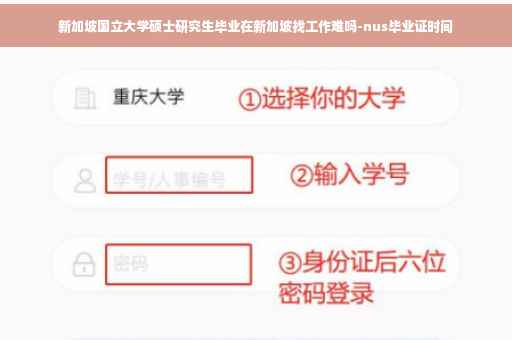 新加坡国立大学硕士研究生毕业在新加坡找工作难吗-nus毕业证时间