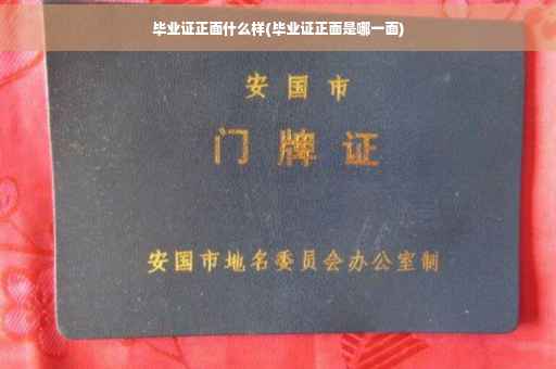 毕业证正面什么样(毕业证正面是哪一面)