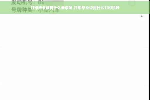 打印毕业证有什么要求吗,打印毕业证用什么打印机好