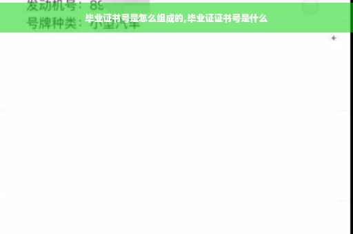 毕业证书号是怎么组成的,毕业证证书号是什么