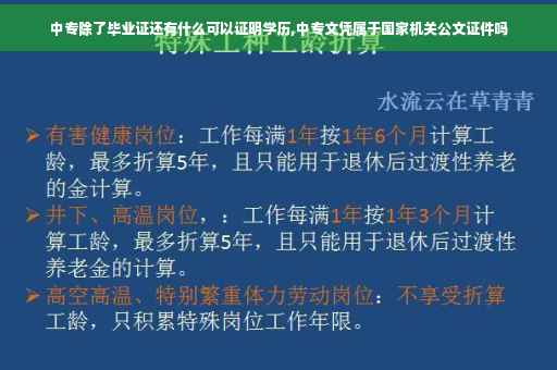 中专除了毕业证还有什么可以证明学历,中专文凭属于国家机关公文证件吗