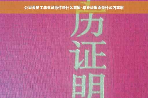 公司要员工毕业证原件是什么意国-毕业证里面是什么内容啊