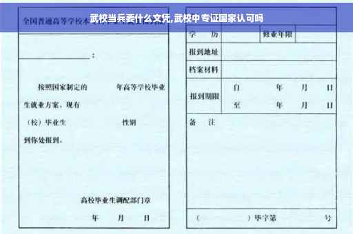 武校当兵要什么文凭,武校中专证国家认可吗