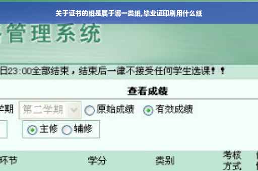 关于证书的纸是属于哪一类纸,毕业证印刷用什么纸