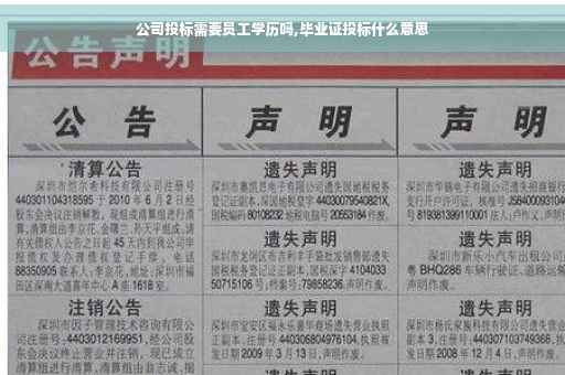 公司投标需要员工学历吗,毕业证投标什么意思