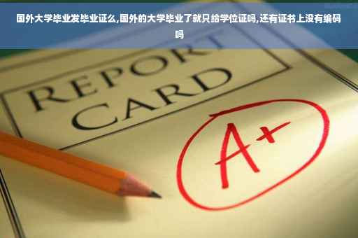 国外大学毕业发毕业证么,国外的大学毕业了就只给学位证吗,还有证书上没有编码吗