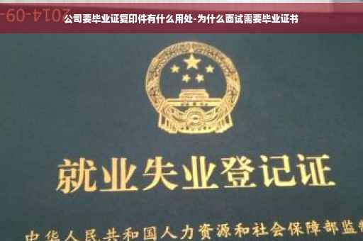 公司要毕业证复印件有什么用处-为什么面试需要毕业证书