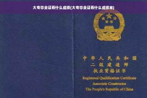 大专毕业证看什么成绩(大专毕业证看什么成绩单)