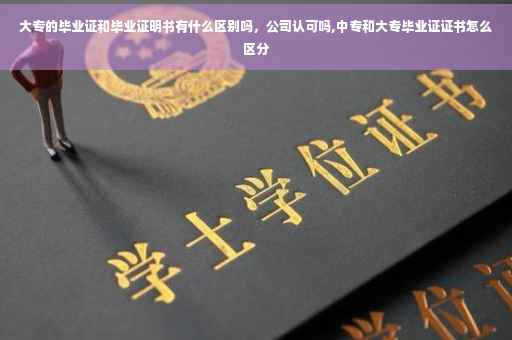 大专的毕业证和毕业证明书有什么区别吗，公司认可吗,中专和大专毕业证证书怎么区分