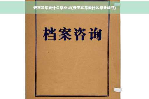 去学叉车要什么毕业证(去学叉车要什么毕业证书)