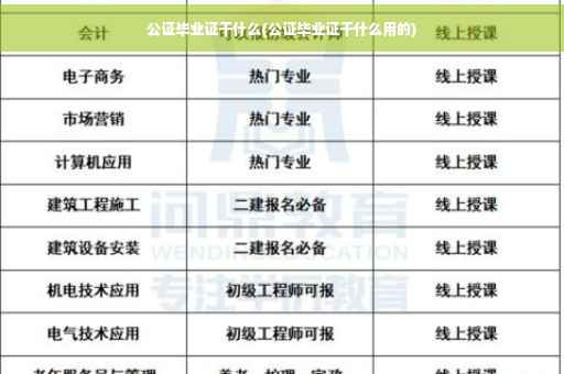 公证毕业证干什么(公证毕业证干什么用的)