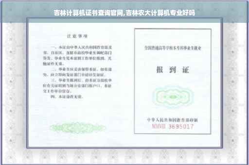 吉林计算机证书查询官网,吉林农大计算机专业好吗
