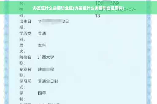 办签证什么需要毕业证(办签证什么需要毕业证原件)