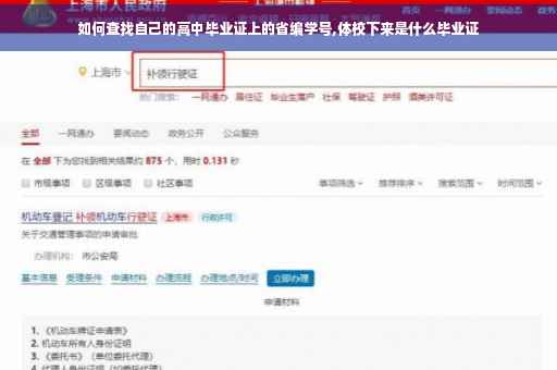 如何查找自己的高中毕业证上的省编学号,体校下来是什么毕业证