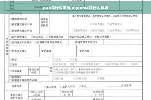 pan是什么学历,diploma是什么意思