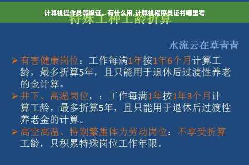 计算机操作员等级证。有什么用,计算机程序员证书哪里考