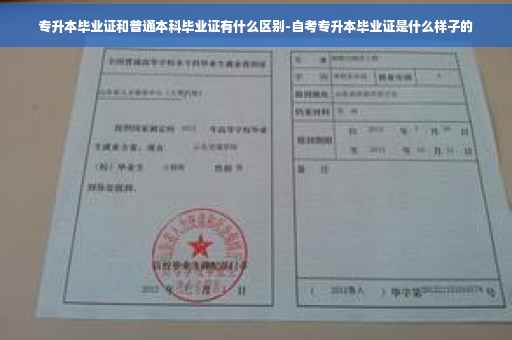 专升本毕业证和普通本科毕业证有什么区别-自考专升本毕业证是什么样子的