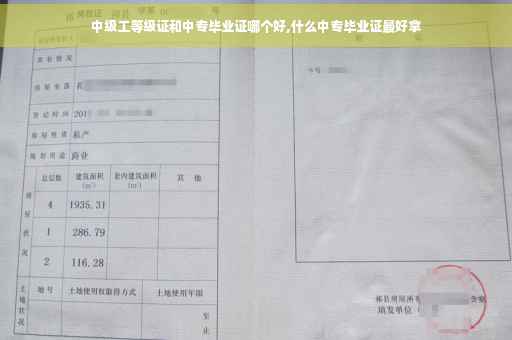 中级工等级证和中专毕业证哪个好,什么中专毕业证最好拿