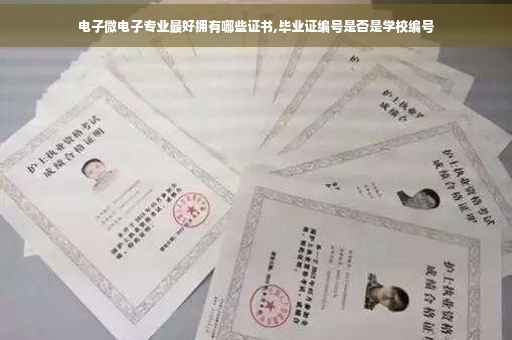 电子微电子专业最好拥有哪些证书,毕业证编号是否是学校编号