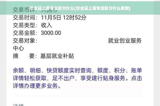 毕业证上面专业区分什么(毕业证上面专业区分什么类型)