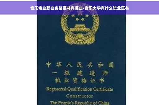 音乐专业职业资格证书有哪些-音乐大学有什么毕业证书