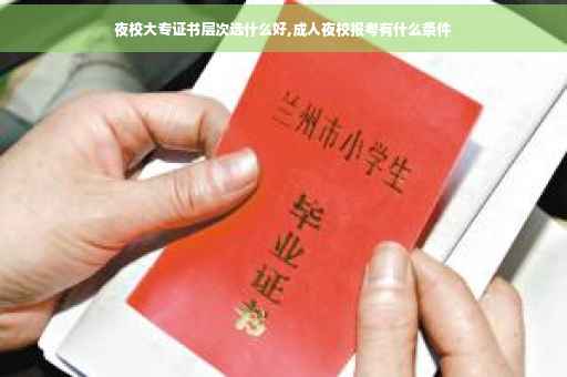 夜校大专证书层次选什么好,成人夜校报考有什么条件