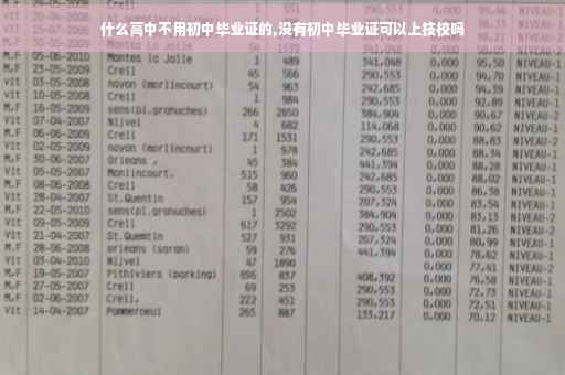 什么高中不用初中毕业证的,没有初中毕业证可以上技校吗
